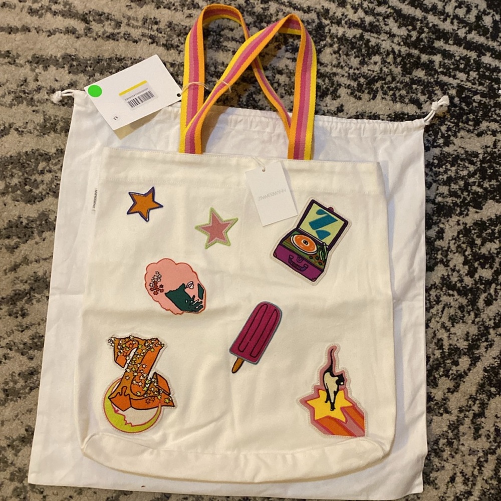 ZIMMERMANN Appliquéd canvas tote - Picture 2 of 5